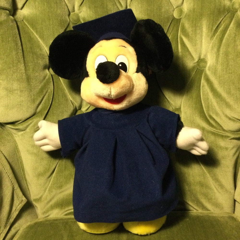 Disney Mickey Mouse Vintage Graduation Plush